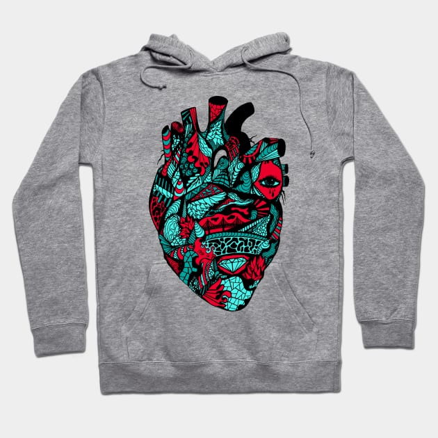 Turqred Transparent Heart Hoodie by kenallouis